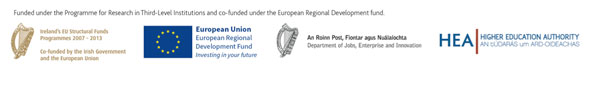 Funded through the Programme for Research in Third Level Institutions, Cycle 5 (PRTLI-5) and co-funded by the European Regional Development Fund (ERDF).